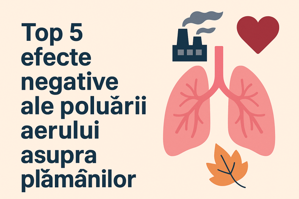 Top 5 efecte negative ale poluării aerului asupra plămânilor
